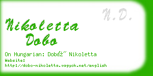 nikoletta dobo business card